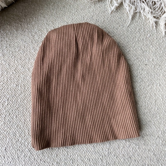 Kindly Her Tan Ribbed Beanie - Picture 4 of 4